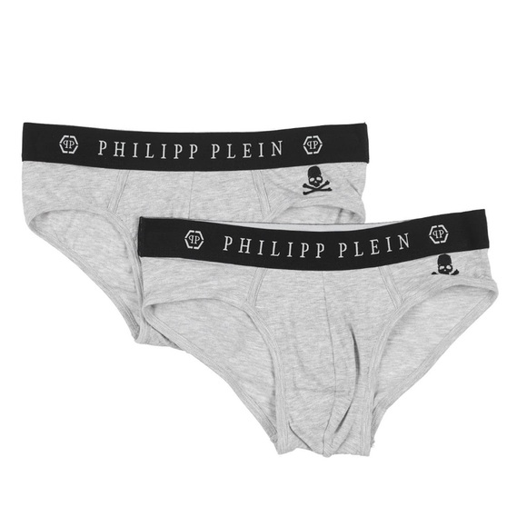 Philipp Plein men’s 2-piece set grey briefs - Picture 3 of 5